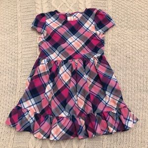 Pink Plaid Ruffle Dress